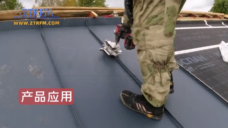 出口哥斯達(dá)黎加中拓KR18移動式全液壓閉口式屋頂面板成型機